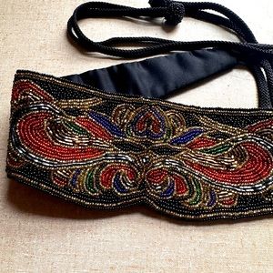 Christian Dior 80s glass beaded belt